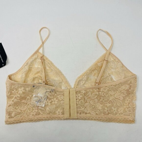 INC International Concepts Womens Medium Lace Bralette Lingerie Almond Latte 067 - Picture 4 of 6